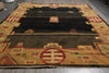 Load image into Gallery viewer, 12 x 14.6 Quality Hand-Knotted Cotemporary Gabbeh Rug Black #PIX-805-30
