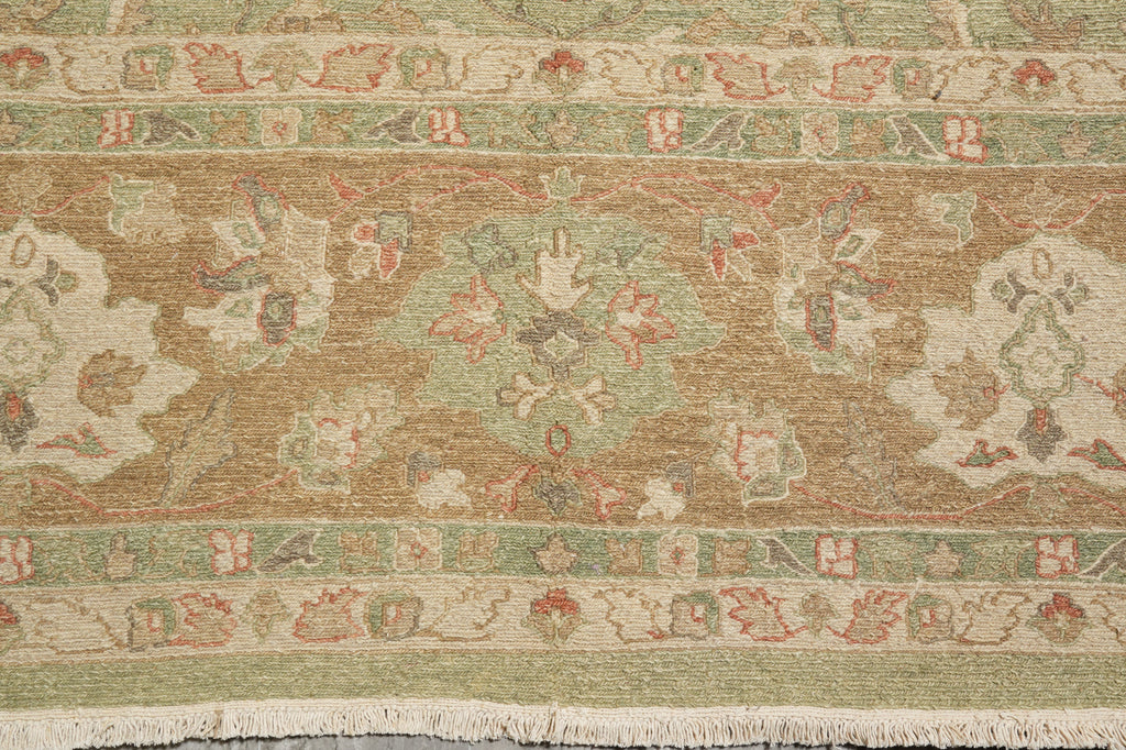 8.10 x12 Light Green Handmade Sumak Flat weave Soozani Rug #F-4237