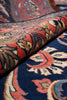 Load image into Gallery viewer, 6.9 x 10 Navy Blue Fine Persian Sarouk Lilihan Rug 72723