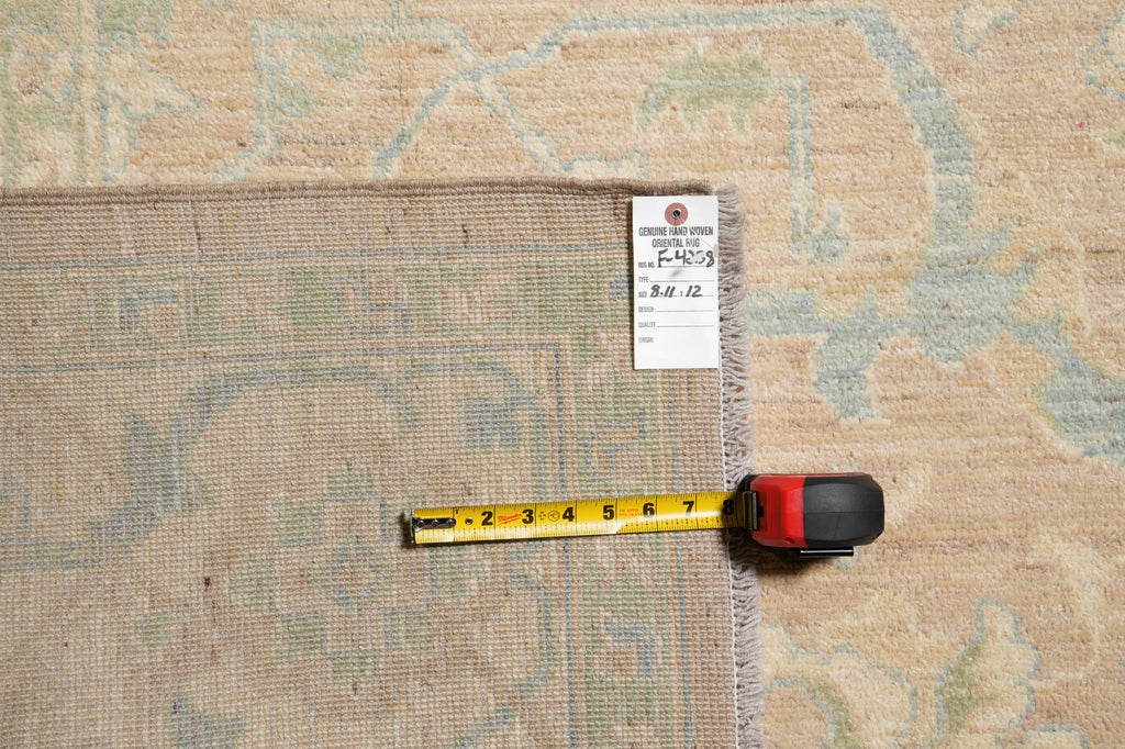 9 x 12 Neutral Warm colors natural Handmade Wool Rug #F-4238