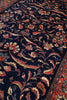 Load image into Gallery viewer, 6.9 x 10 Navy Blue Fine Persian Sarouk Lilihan Rug 72723
