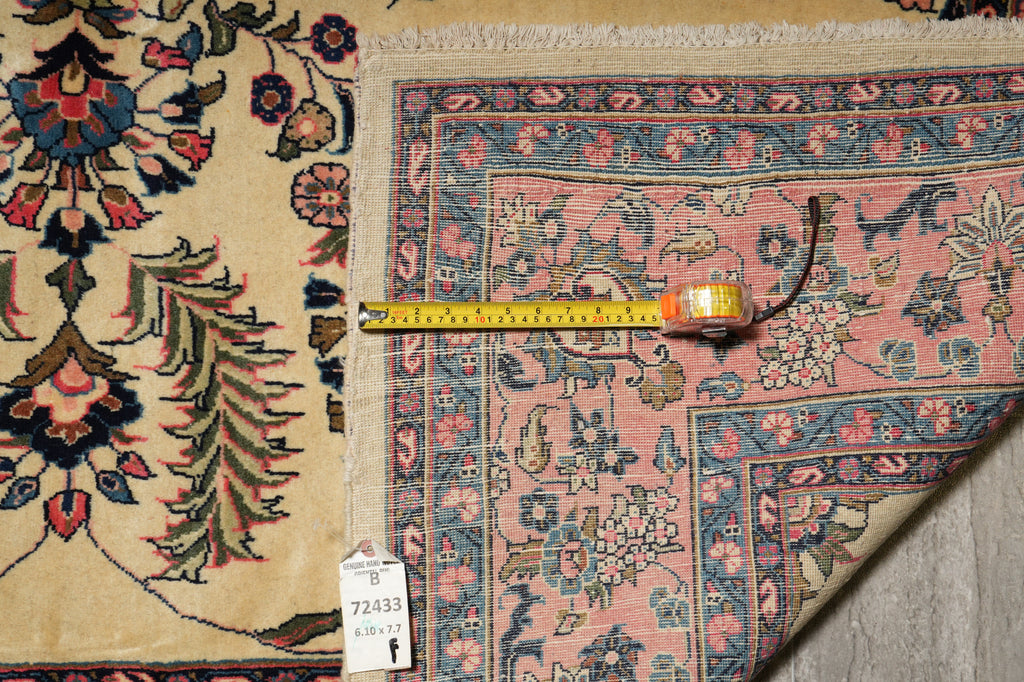 7 x 7.7 Square Persian Sarouk Rug #B-72433
