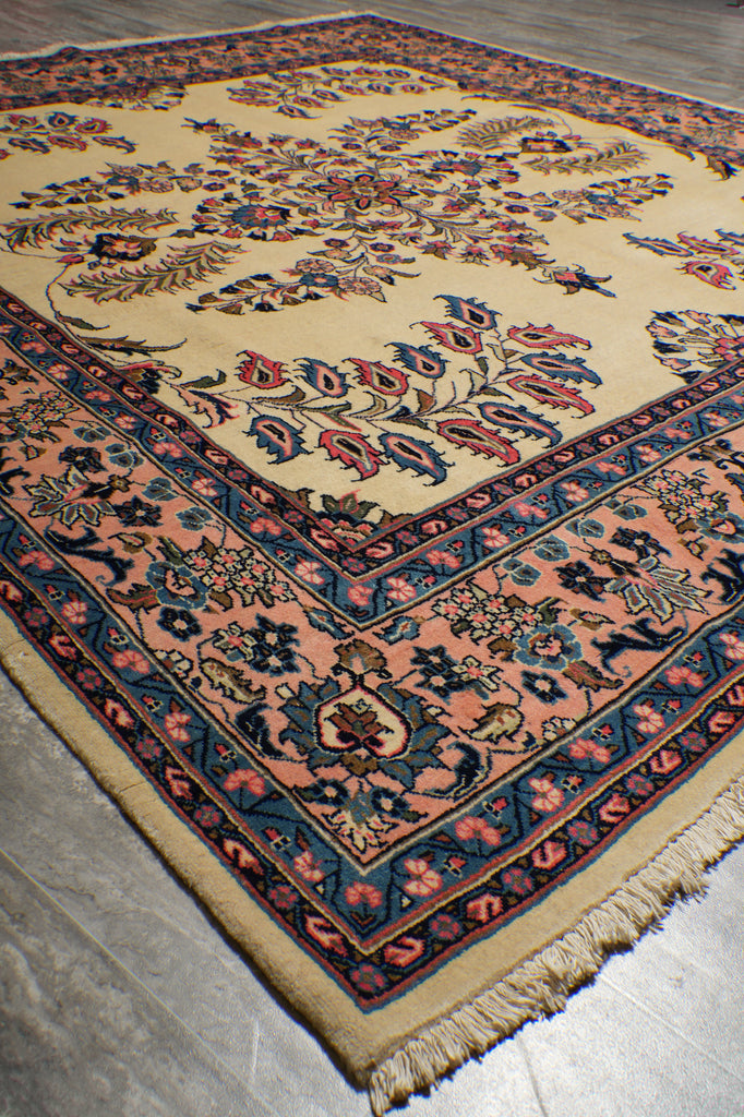 7 x 7.7 Square Persian Sarouk Rug #B-72433