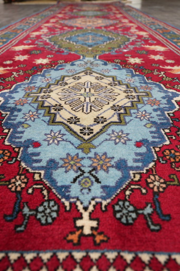 3.4 x 15.5 Old Persian Tabriz Runner rug #F-4508