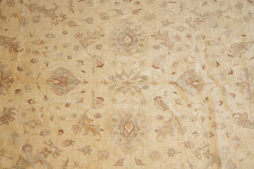 9.9 x 13.4 Nice Quality Chobi Peshawar Rug Happy Warn Colors #PIX-15456
