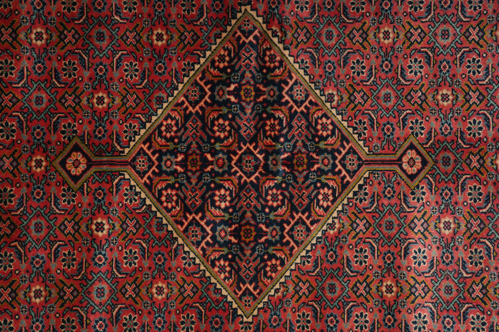 7 x 9.8 Salmon High End Persian Bijar Rug 72734
