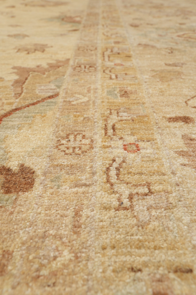9.9 x 13.4 Nice Quality Chobi Peshawar Rug Happy Warn Colors #PIX-15456