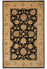 Load image into Gallery viewer, Decorative rug with floral pattern on a black background