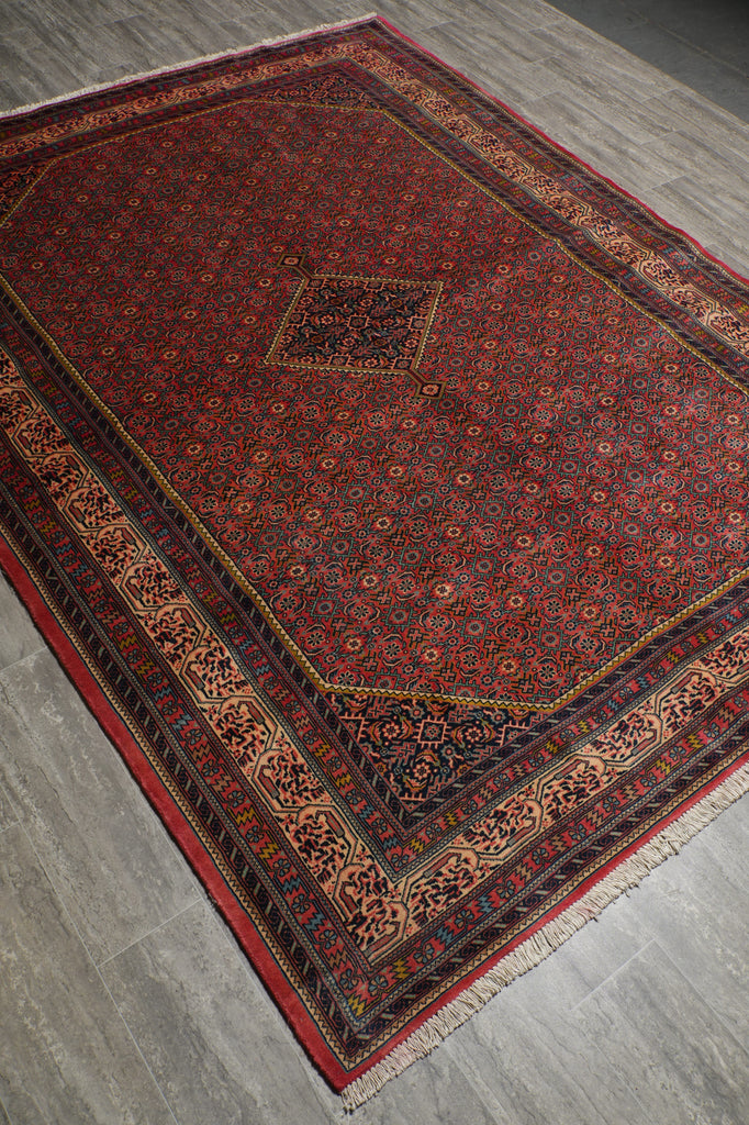 7 x 9.8 Salmon High End Persian Bijar Rug 72734
