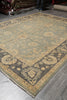 Load image into Gallery viewer, 9 x 11.8 Olive Green Handmade Chobi Peshawar rug #F-4239