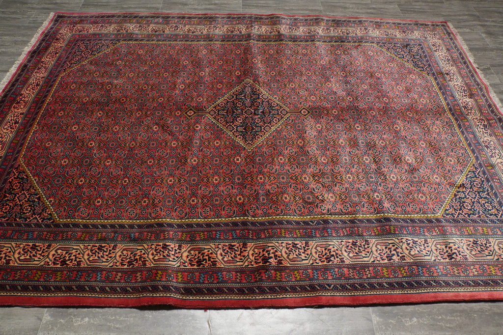 7 x 9.8 Salmon High End Persian Bijar Rug 72734