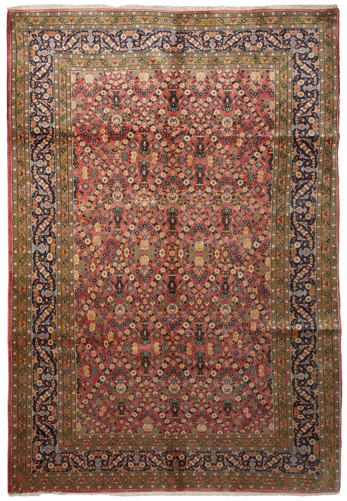 7 x 10 Light Salmon Fine Persian Bijar Rug #B-72301