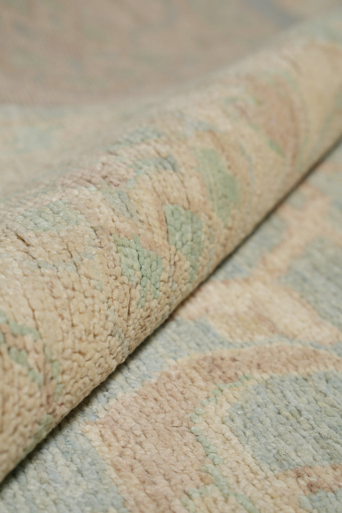 9 x 11 New Handmade Chobi Peshawar Rug Aqua Blue Green #F-4240