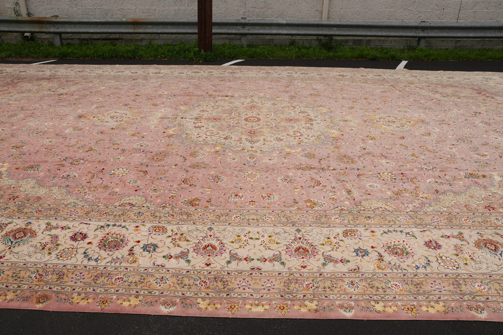 19.6 x 29.6 HANDMADE Amazing Rare Rug Super Fine 500 KPSI Wool and Silk 70 Raj Persian Tabriz Rug Mansion Oversize SIGNED Best of The Best ONE OF A KIND Iran #PIX-11827