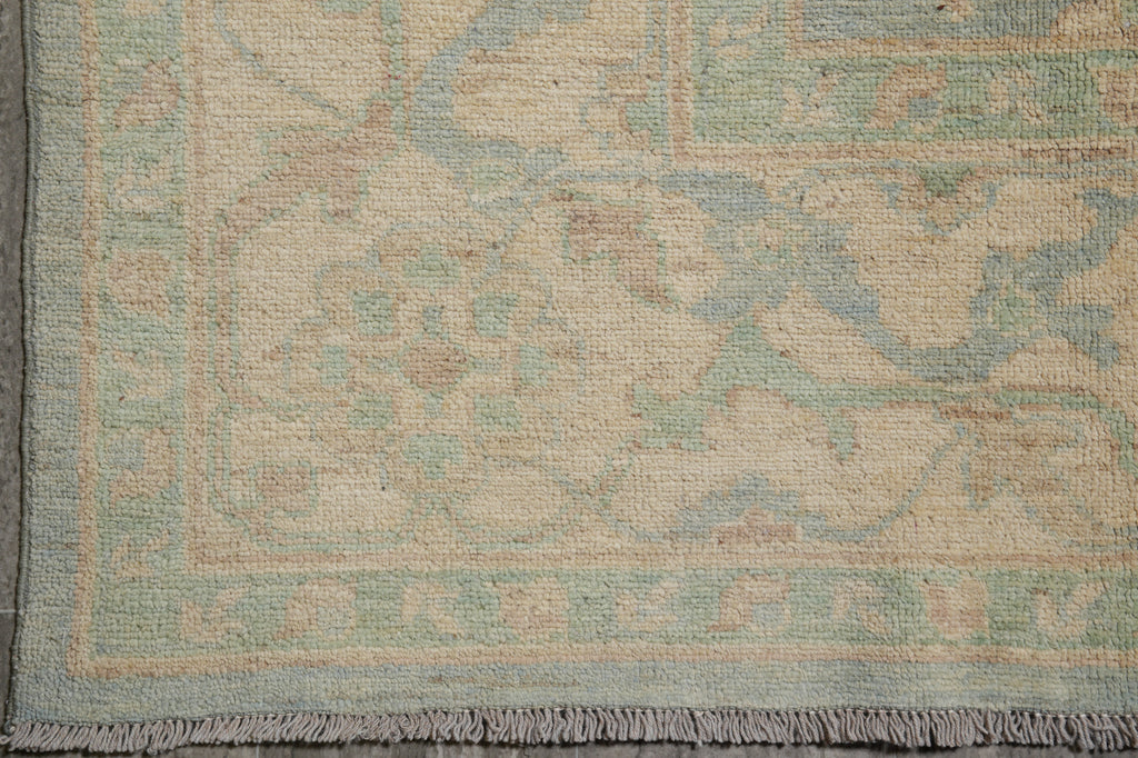 9 x 11 New Handmade Chobi Peshawar Rug Aqua Blue Green #F-4240