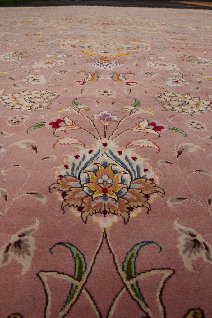 19.6 x 29.6 HANDMADE Amazing Rare Rug Super Fine 500 KPSI Wool and Silk 70 Raj Persian Tabriz Rug Mansion Oversize SIGNED Best of The Best ONE OF A KIND Iran #PIX-11827