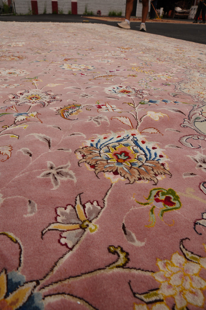 19.6 x 29.6 HANDMADE Amazing Rare Rug Super Fine 500 KPSI Wool and Silk 70 Raj Persian Tabriz Rug Mansion Oversize SIGNED Best of The Best ONE OF A KIND Iran #PIX-11827