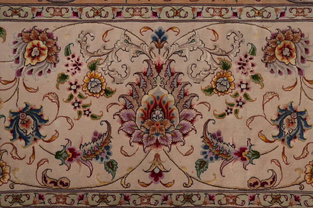 19.6 x 29.6 HANDMADE Amazing Rare Rug Super Fine 500 KPSI Wool and Silk 70 Raj Persian Tabriz Rug Mansion Oversize SIGNED Best of The Best ONE OF A KIND Iran #PIX-11827