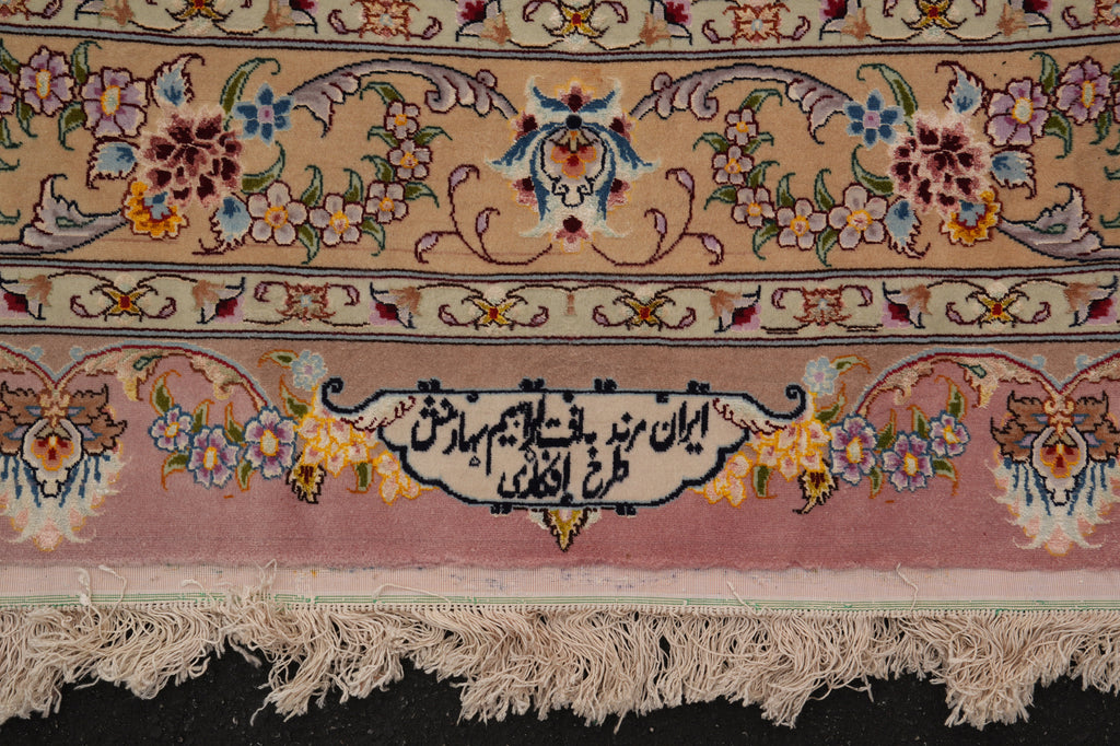19.6 x 29.6 HANDMADE Amazing Rare Rug Super Fine 500 KPSI Wool and Silk 70 Raj Persian Tabriz Rug Mansion Oversize SIGNED Best of The Best ONE OF A KIND Iran #PIX-11827
