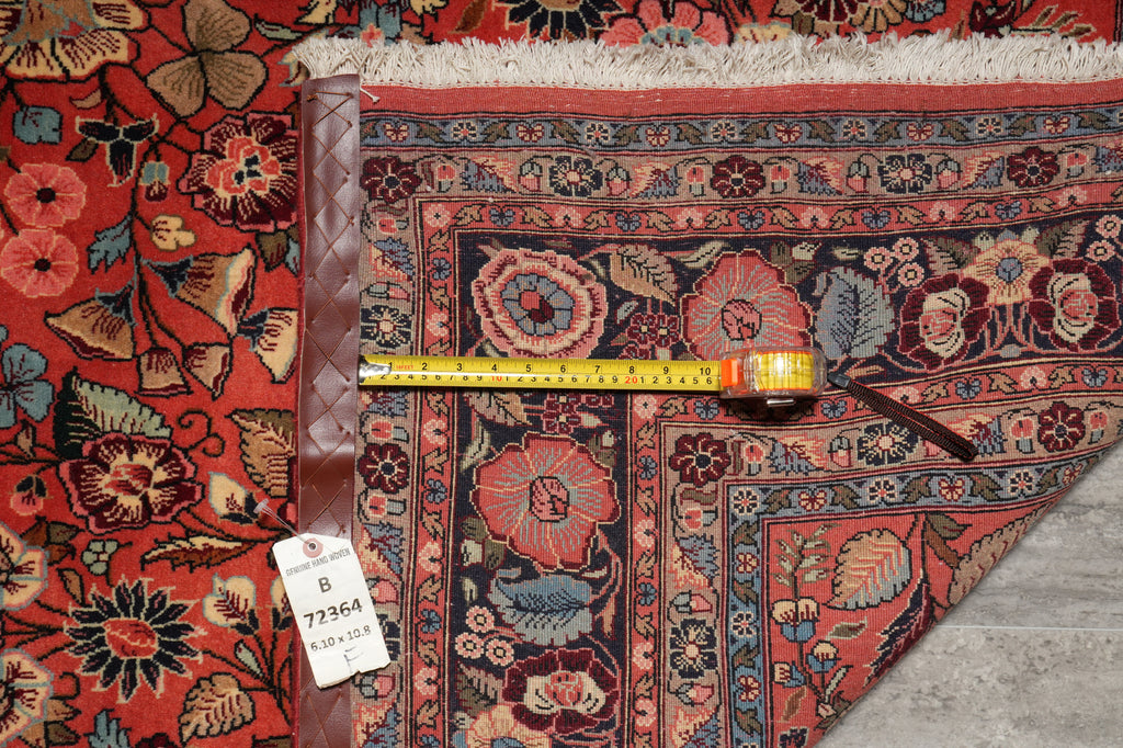 7 x 10.8 Soft Fine Elegant Persian Silky wool Floral Bijar Rug CLEARANCE SALE #B-72364