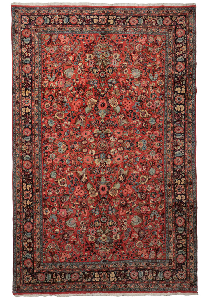 7 x 10.8 Soft Fine Elegant Persian Silky wool Floral Bijar Rug CLEARANCE SALE #B-72364