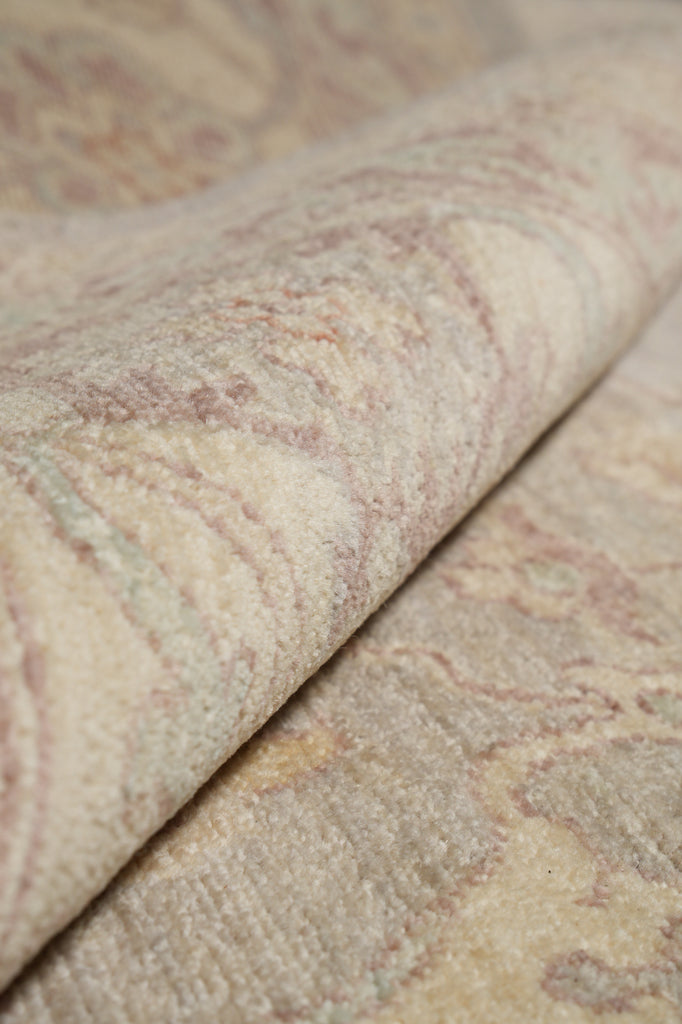 9 x 11.9 New Handmade Chobi Peshawar Rug Sage Gray Green Pastels Neutral #F-4241