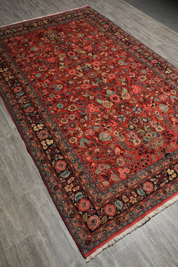 7 x 10.8 Soft Fine Elegant Persian Silky wool Floral Bijar Rug CLEARANCE SALE #B-72364