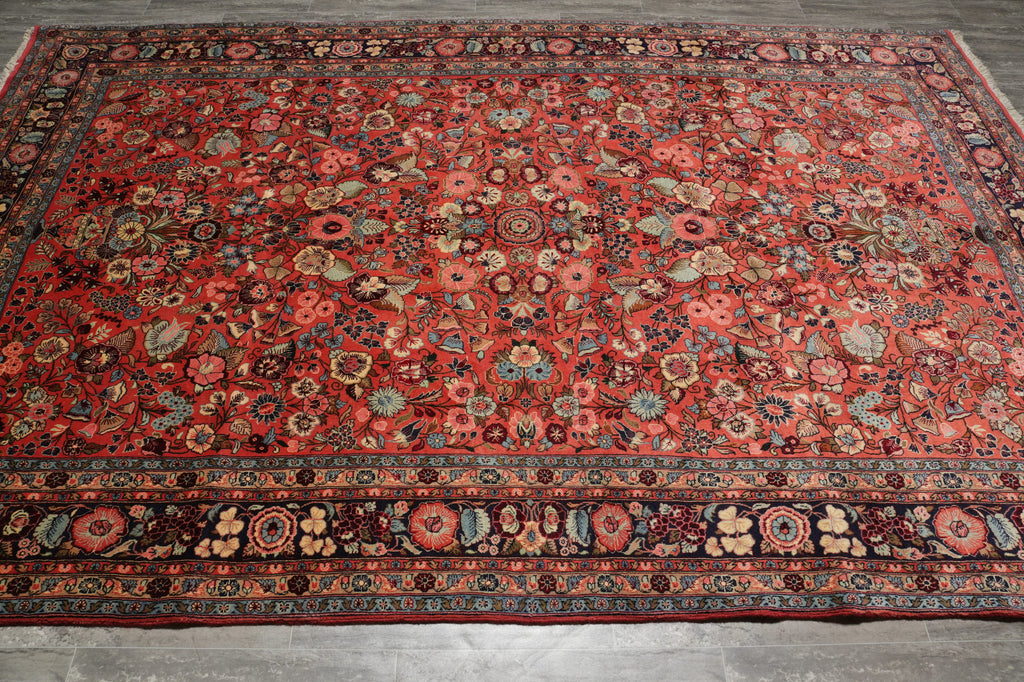 7 x 10.8 Soft Fine Elegant Persian Silky wool Floral Bijar Rug CLEARANCE SALE #B-72364