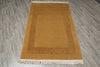 Load image into Gallery viewer, 4 x 6 Squash Color Gabbeh Wool &amp; Silk Nepalese/Tibet Rug #PIX-14275
