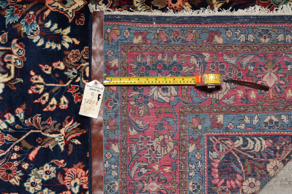 7 x 10.4 White Ivory Semi Antique Persian Sarouk Rug #B-72243