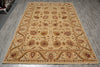 Load image into Gallery viewer, 6.6 x 9.7 Quality Natural Wool Hand-Knotted Chobi Peshawar Rug Happy Warm Neutral Colors #B-73637