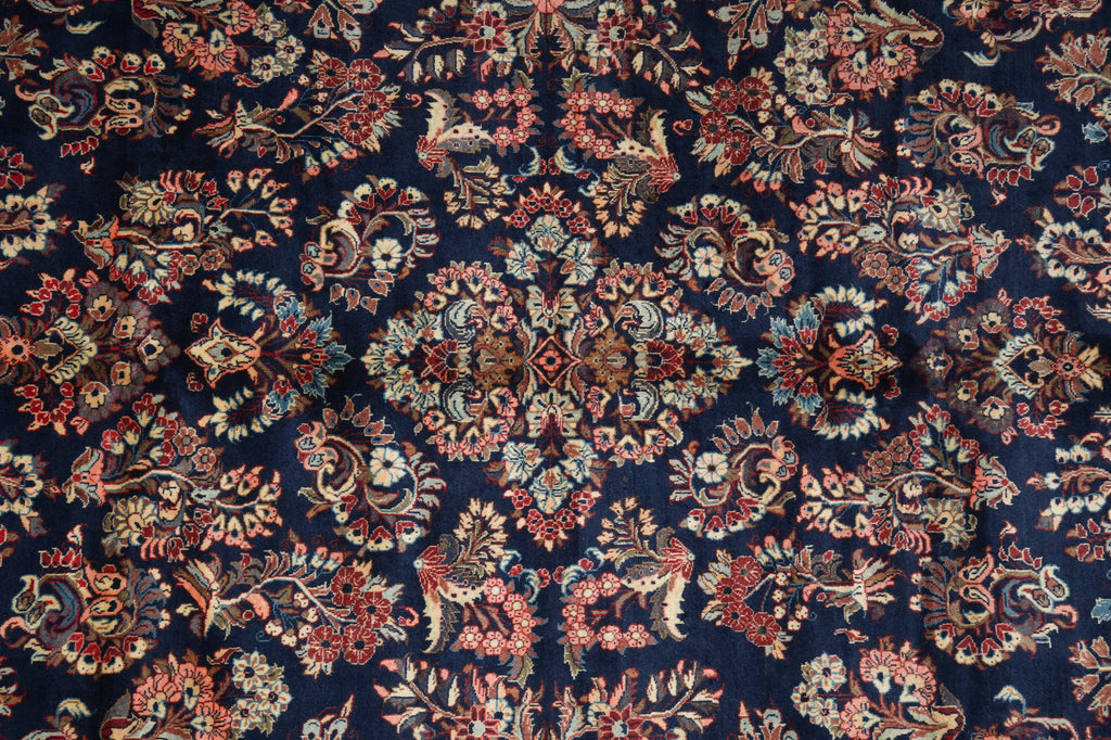 7 x 10.4 White Ivory Semi Antique Persian Sarouk Rug #B-72243