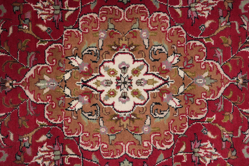 6.7 x 9.5 Hand-Knotted Jaipur Kashan Rug #PIX-9399