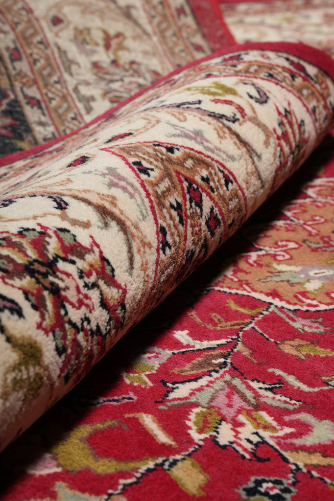 6.7 x 9.5 Hand-Knotted Jaipur Kashan Rug #PIX-9399