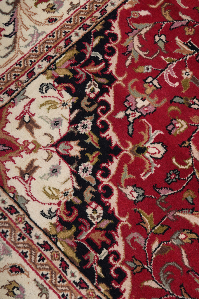 6.7 x 9.5 Hand-Knotted Jaipur Kashan Rug #PIX-9399