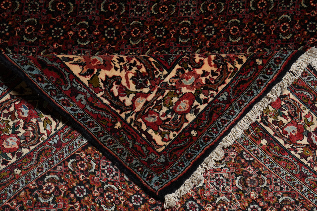 7 x 8.5 Squarish Quality Persian Bijar Rug Royal Blue Herati #B-72377
