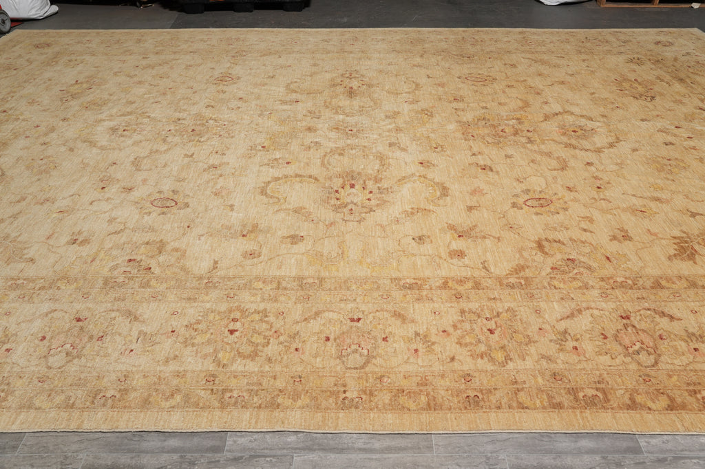 14 x 19.5 Beige Gold Chobi Peshawar Rug Sale #PIX-15453