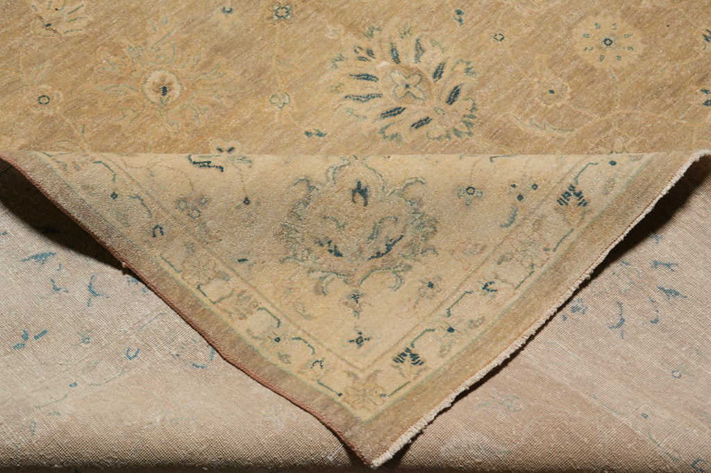 8.8 x 12 Brown Gold Neutral Chobi Peshawar Rug #F-4243