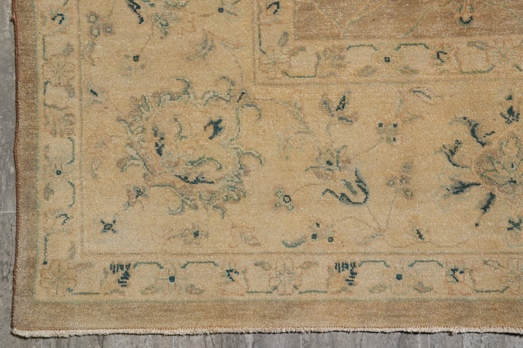 8.8 x 12 Brown Gold Neutral Chobi Peshawar Rug #F-4243