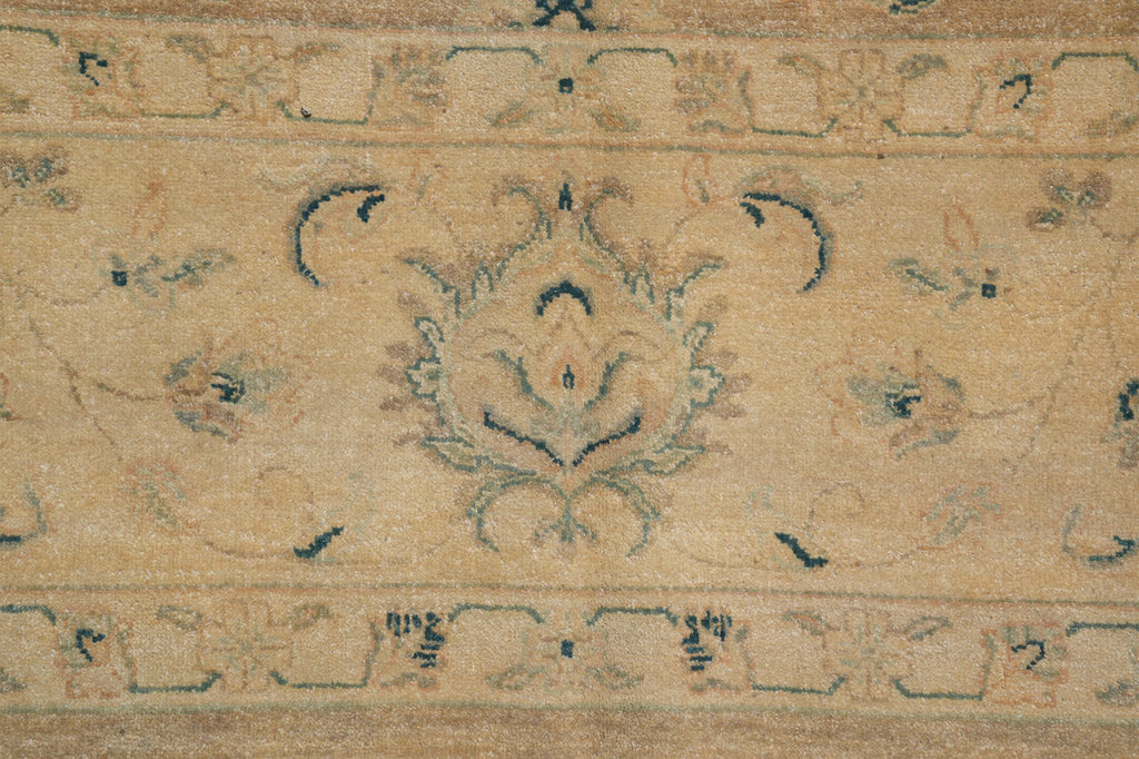 8.8 x 12 Brown Gold Neutral Chobi Peshawar Rug #F-4243