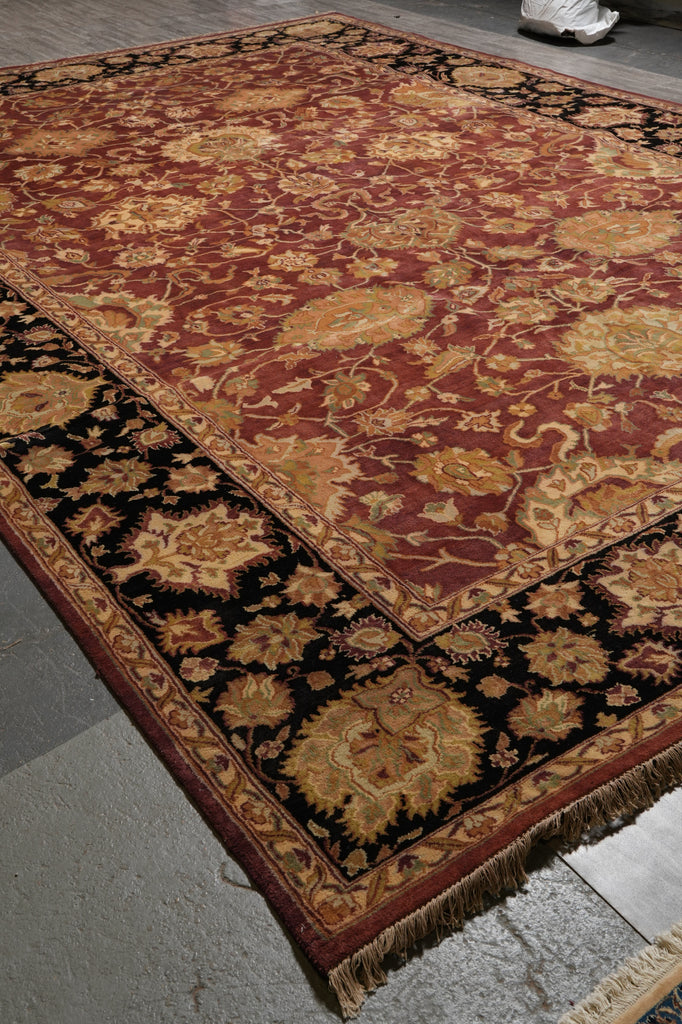 12 x 17.4 Quality Jaipur Rug Rustic Burgundy Black #PIX-10348