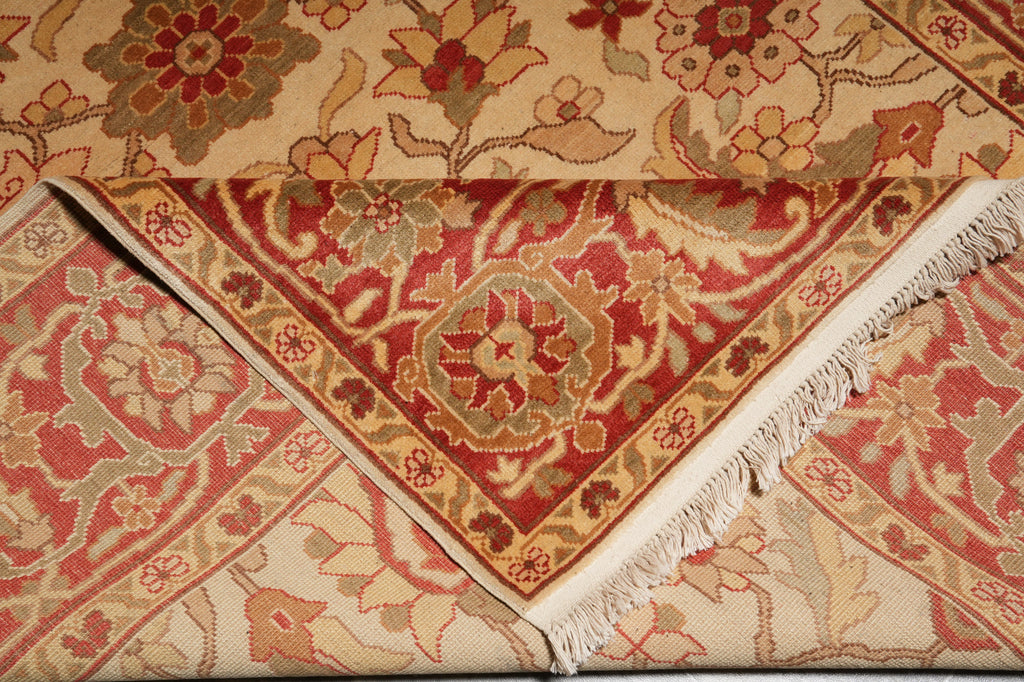 5.10 x 8.7 New Hand-knotted Oushak Rug Beige Coral #PIX-18854