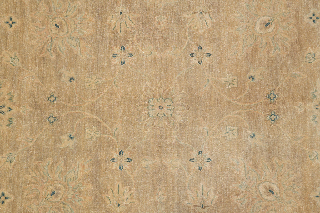 8.8 x 12 Brown Gold Neutral Chobi Peshawar Rug #F-4243