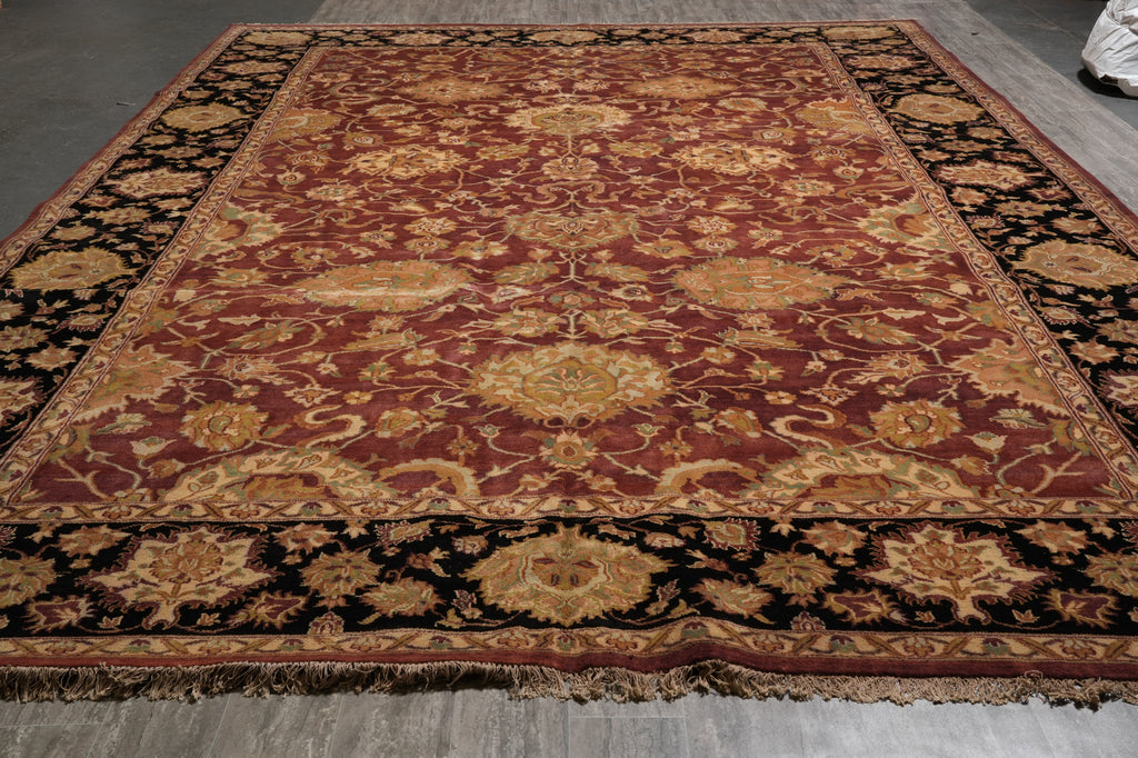 12 x 17.4 Quality Jaipur Rug Rustic Burgundy Black #PIX-10348