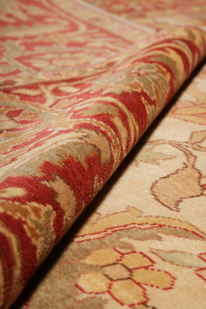 5.10 x 8.7 New Hand-knotted Oushak Rug Beige Coral #PIX-18854