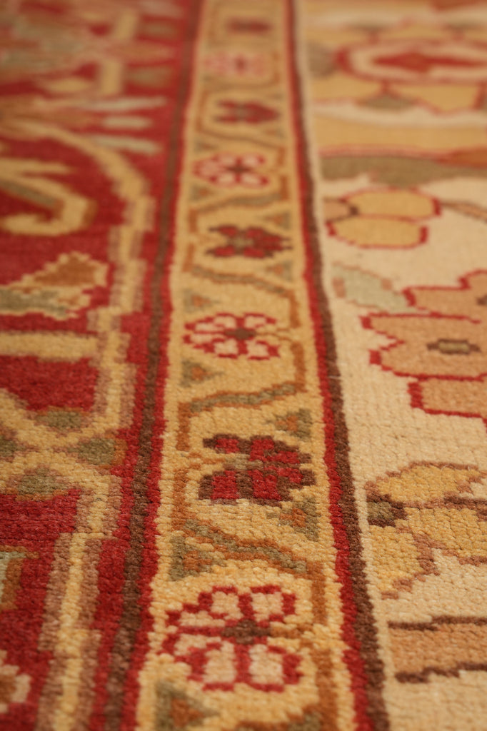 5.10 x 8.7 New Hand-knotted Oushak Rug Beige Coral #PIX-18854
