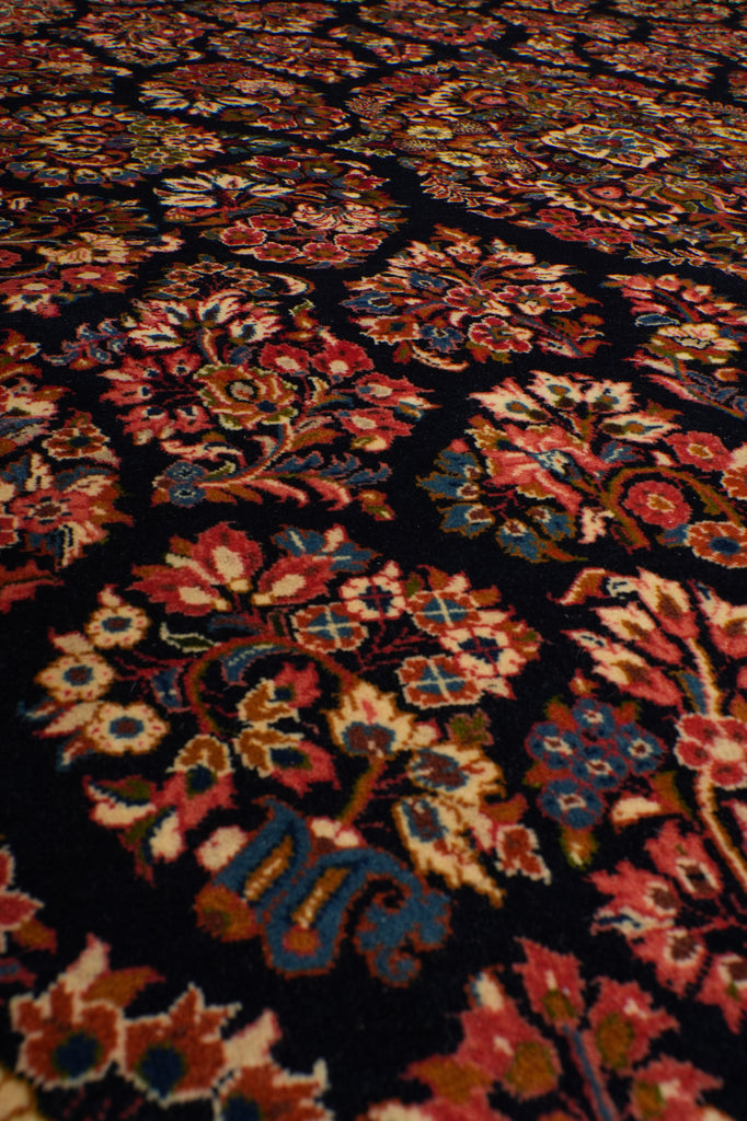 7 x 10.7 Navy Blue Fine Persian Sarouk Rug #B-72774