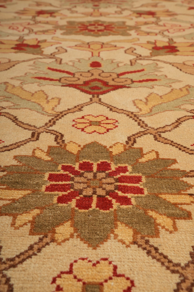 5.10 x 8.7 New Hand-knotted Oushak Rug Beige Coral #PIX-18854