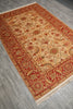 Load image into Gallery viewer, 5.10 x 8.7 New Hand-knotted Oushak Rug Beige Coral #PIX-18854
