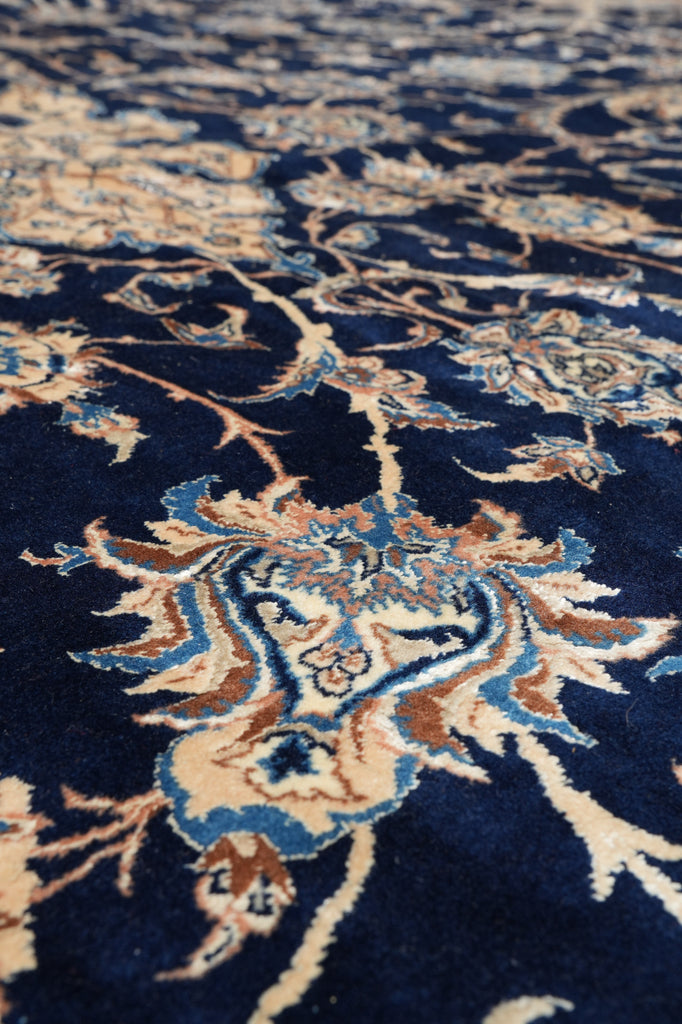 14 x 25.6 ft Large Fine Persian Nain Wool & Silk Rug – Hand-Knotted 400 KPSI Masterpiece #F-5938